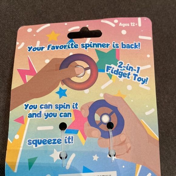Squeezee Spinner Fidget Spinner Toy Bundle NEW (2 Different Colors) - Picture 2 of 4